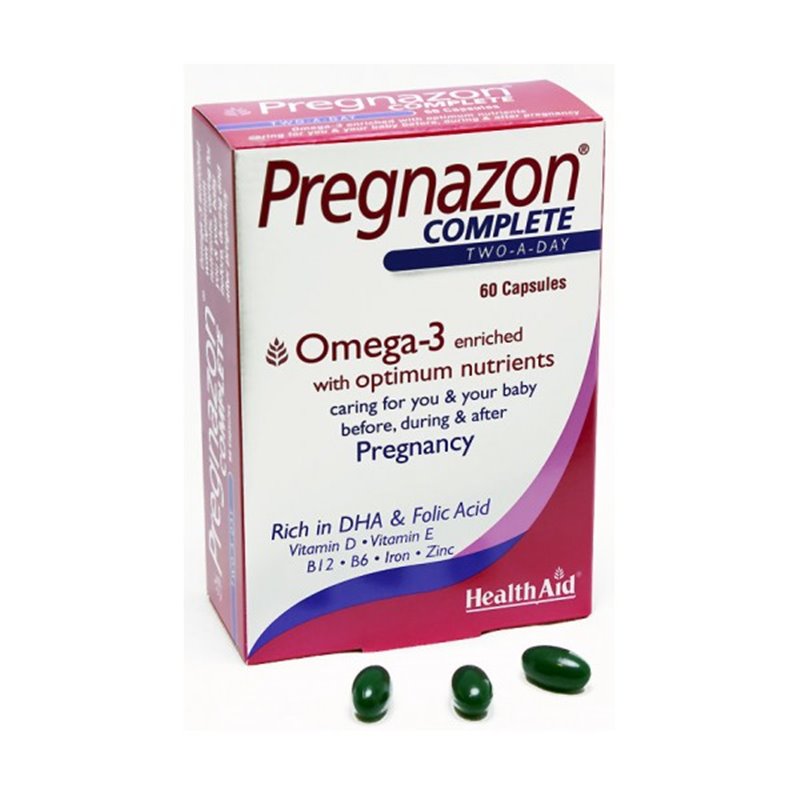 PREGNAZON COMPLETE 6O CAPSULAS HEALRT AID. PREGNAZON COMPLETE 6O CAPSULAS HEALRT AID.