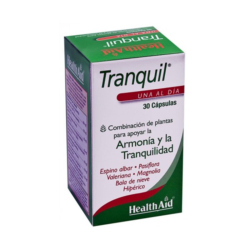 TRANQUIL 30 CAPSULAS HEALTH AID. TRANQUIL 30 CAPSULAS HEALTH AID.