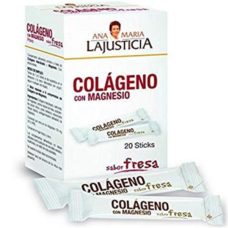 COLAGENO CON MAGNESIO 20 STICK SABOR FRESA ANA MARIA DE LA JUSTICIA