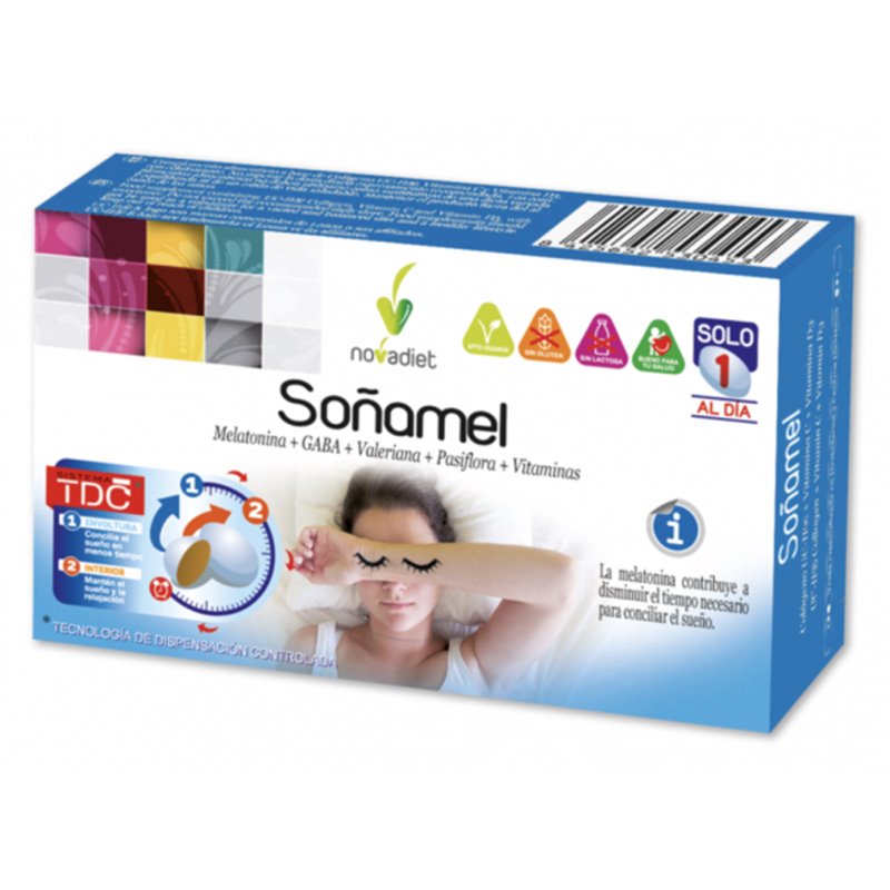 SOÑAMEL 30COMPR NOVADIET MELATONINA