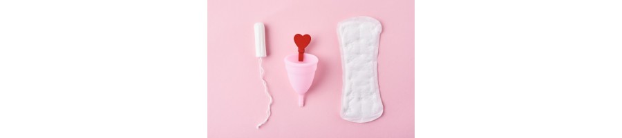 Compresas y copa menstrual